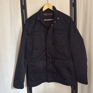 Perry Ellis Black Full Zip Cargo Jacket